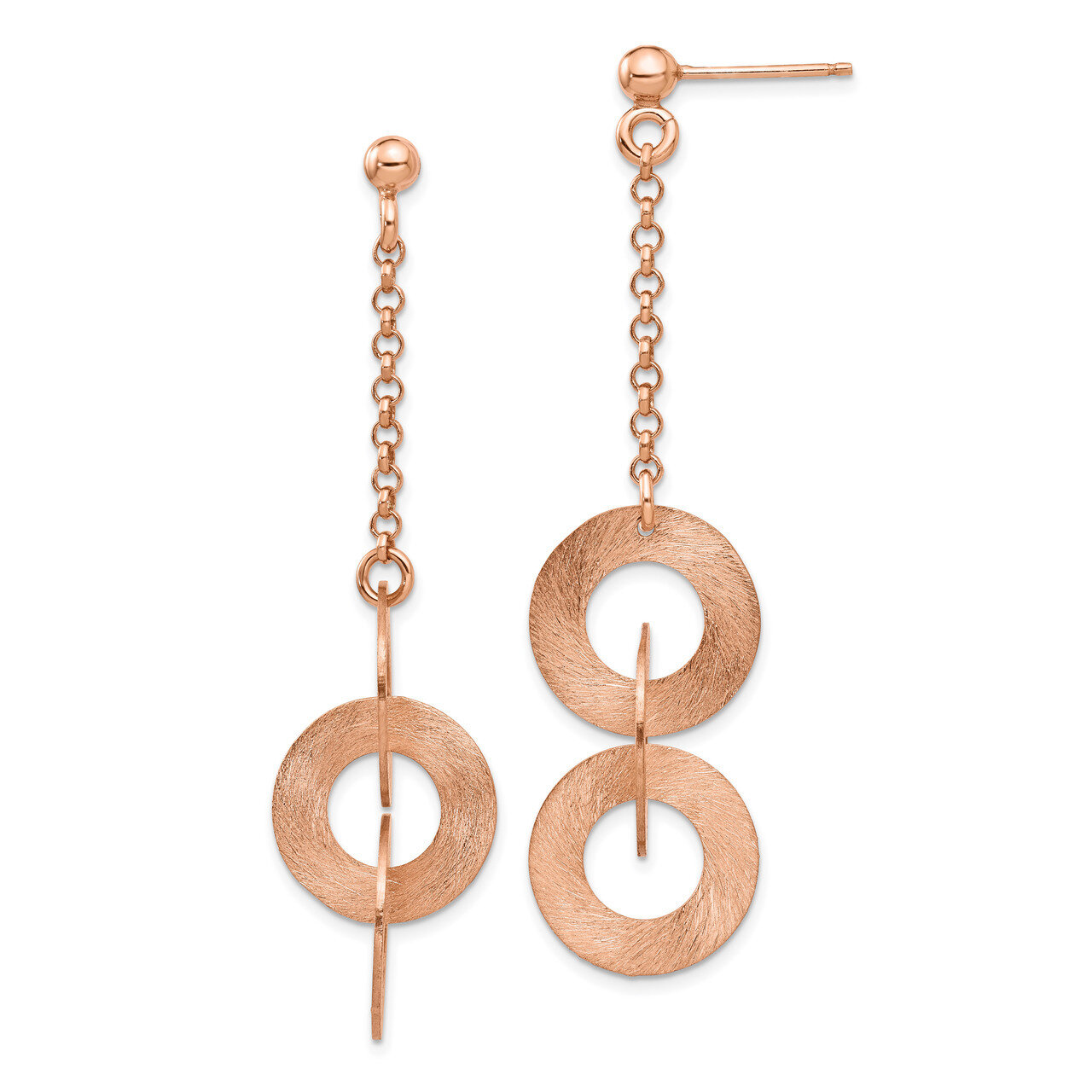 Leslie&#39;s Post Dangle Earrings Sterling Silver Rose-tone HB-QLE1223, MPN: QLE1223, 883957850863