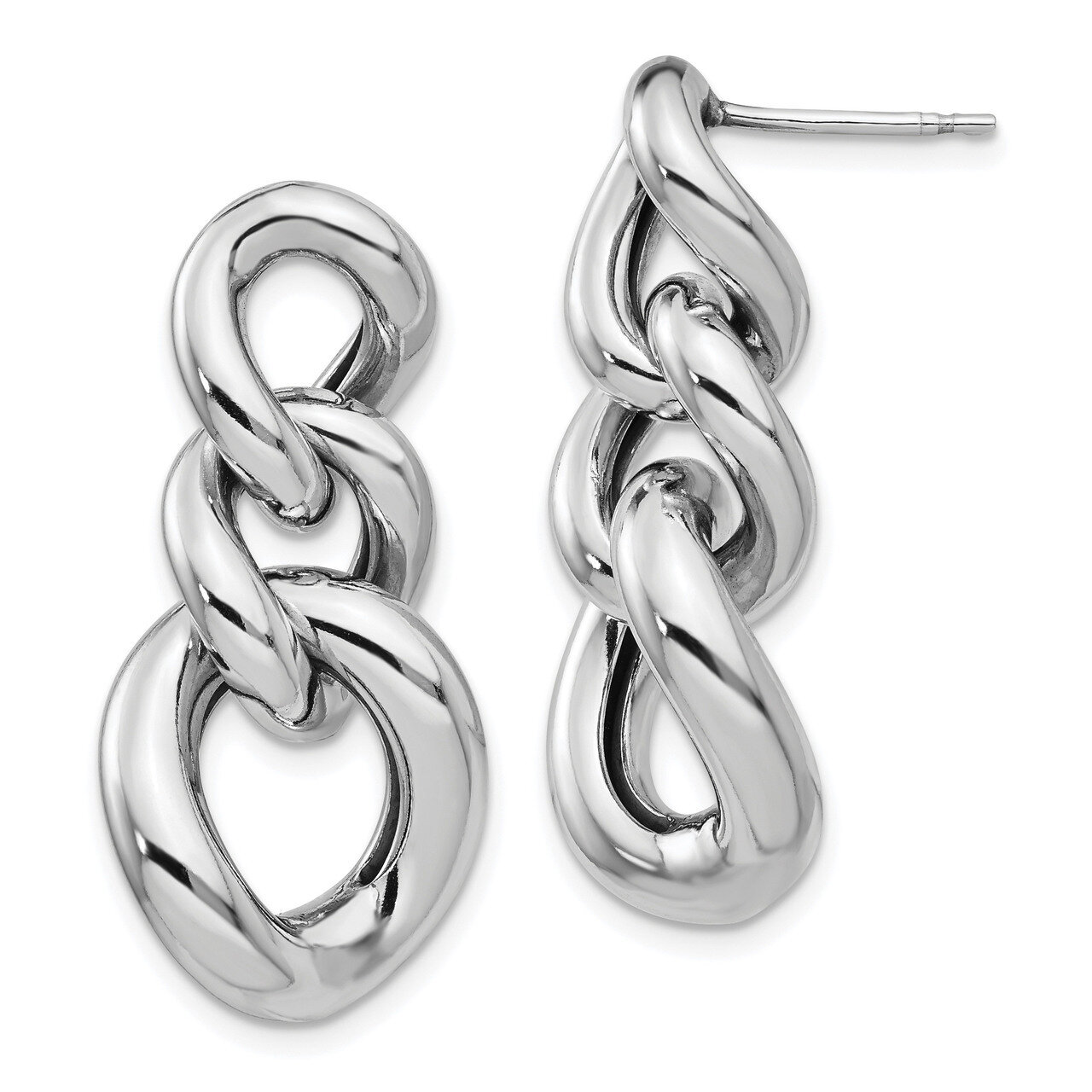 Leslie&#39;s Dangle Post Earrings Sterling Silver Polished HB-QLE1247, MPN: QLE1247, 191101676956