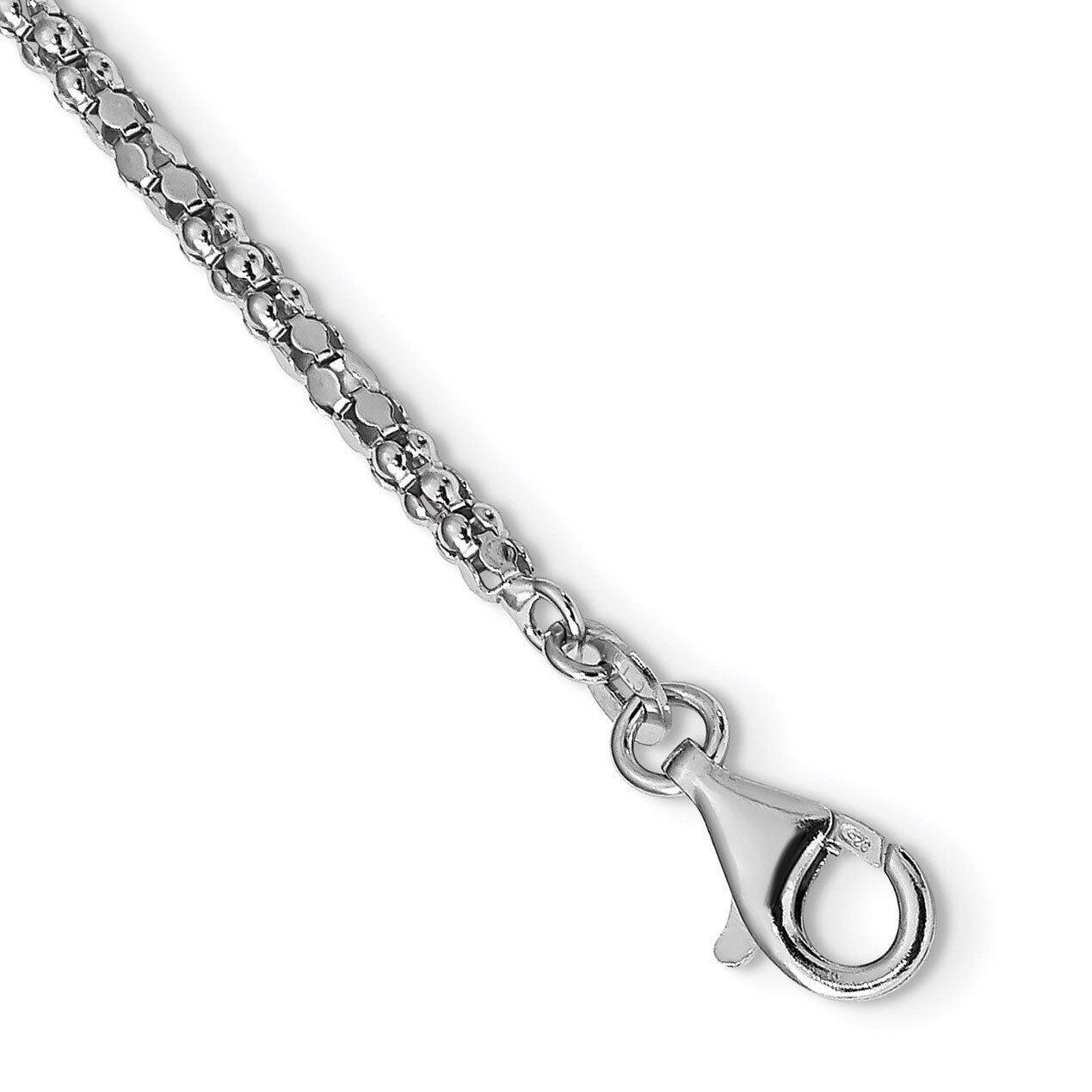 Leslie&#39;s w 2 in ext 3 Layer Fancy Necklace Sterling Silver Rhodium-plated HB-QLF1025-22, MPN: QLF10…