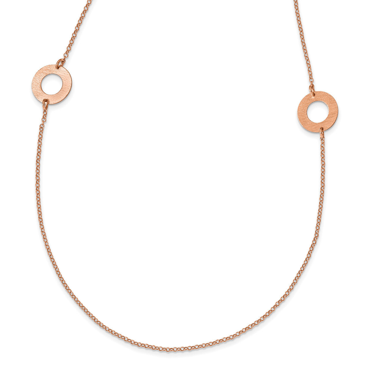 Leslie&#39;s Fancy Necklace Sterling Silver Rose-tone HB-QLF1030-38, MPN: QLF1030-38, 191101879241