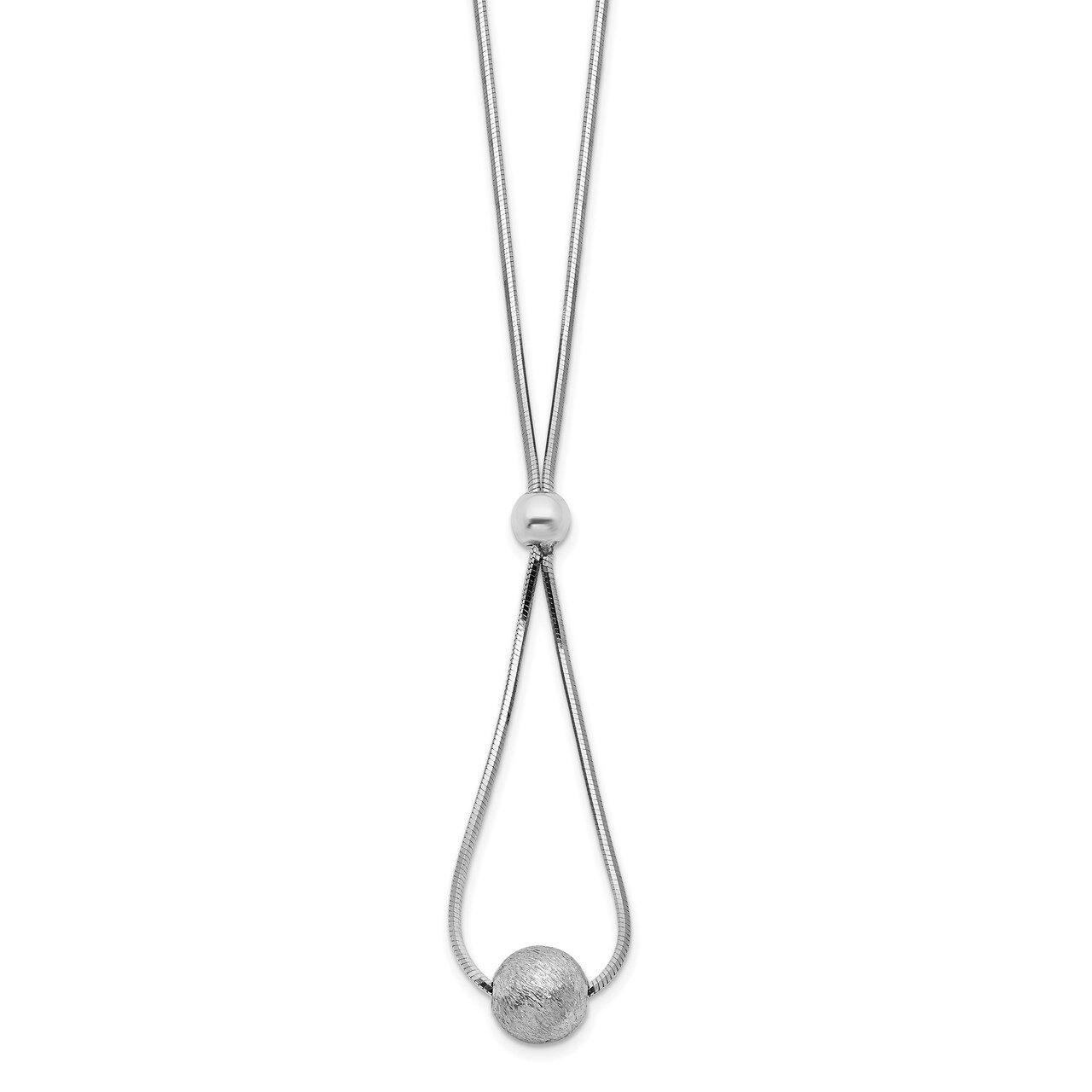 Leslie&#39;s Laser Cut Bead Necklace Sterling Silver Polished HB-QLF1053-18.5, MPN: QLF1053-18.5, 19110…