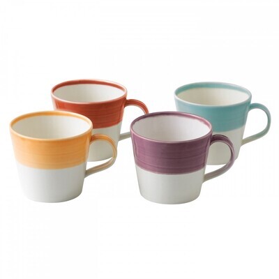 Royal Doulton 1815 Bright Colors Mixed Patterns Mugs Set of 4, MPN: 1815TW26148, 652383739680