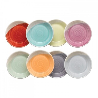 Royal Doulton 1815 Tapas Mixed Patterns Dip Trays 3.5 Inch Set of 8, MPN: 1815TW25095, 652383723214