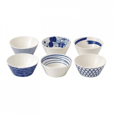 Royal Doulton Pacific Set Of 6 Tapas Bowls 4.3 Inch Mixed Patterns, MPN: 40009467, 701587222280