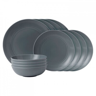 Royal Doulton Maze Dark Grey 16-Piece Set, MPN: 40003015, 701587150385