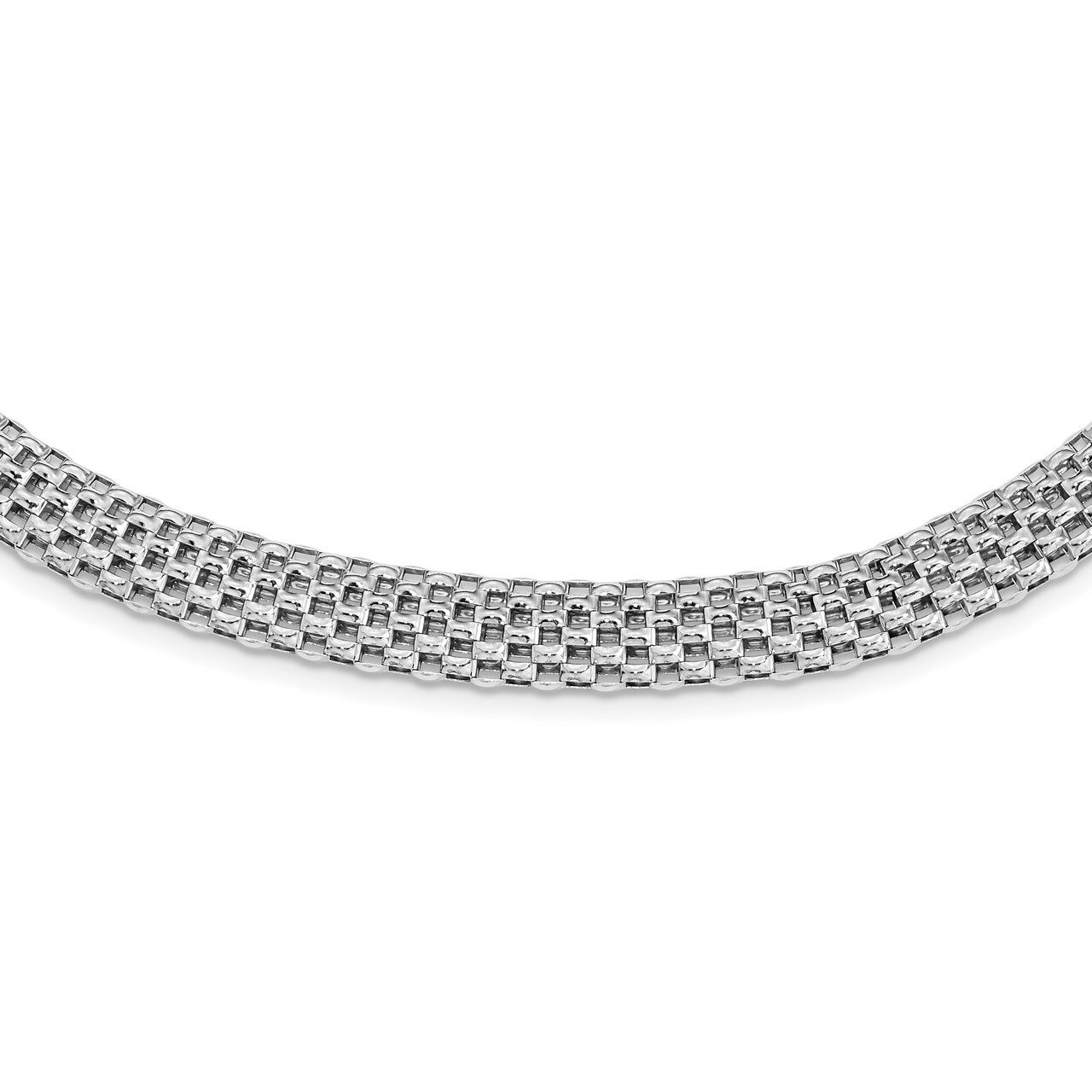 Hollow Necklace Sterling Silver Rhodium-plated HB-QLF1096-18
