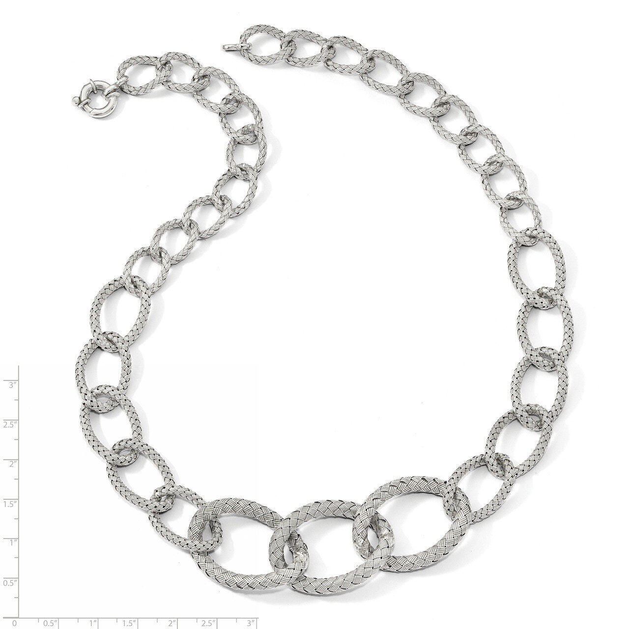 Woven Necklace Sterling Silver HB-QLF844-22