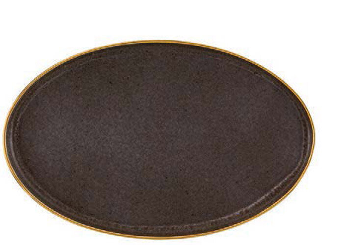 Casa Alegre Gold Stone Oval Platter 40 Bronze 37004095