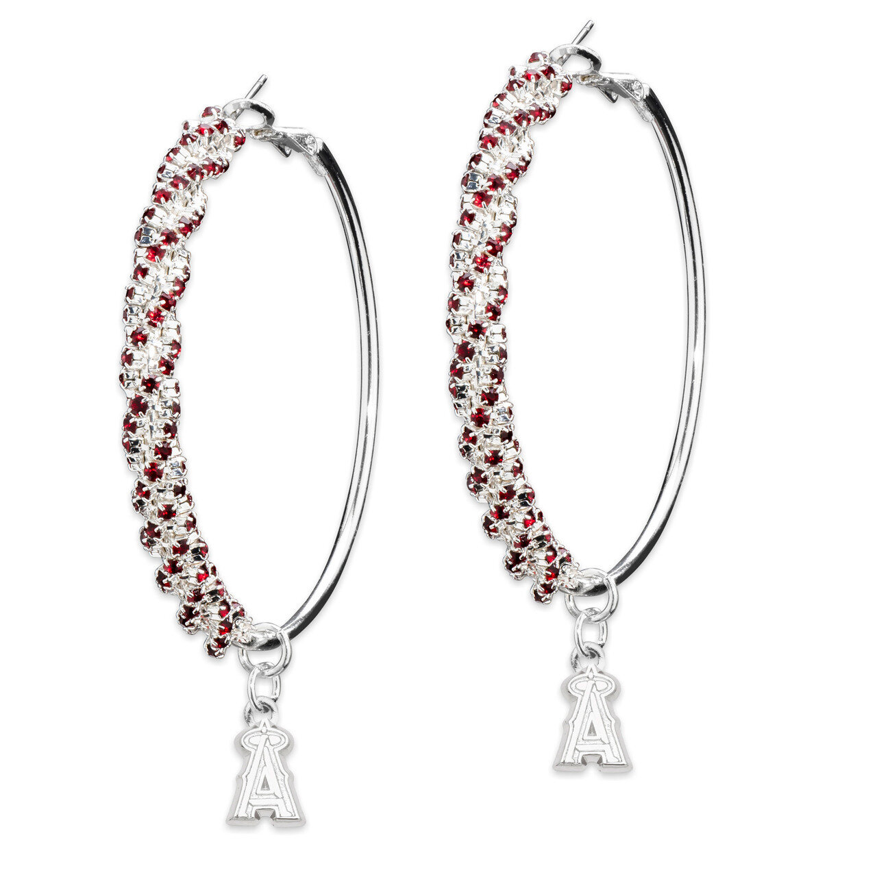 Anaheim Angels Amped Logo Crystal Earrings ANG077ER-CR