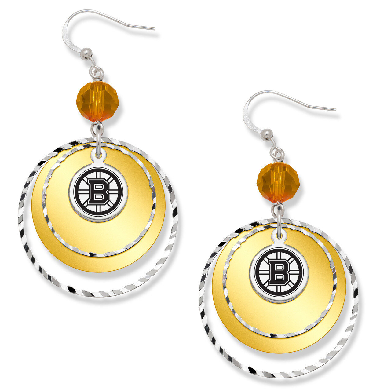 Boston Bruins Game Day Earrings BRI068ER-CR