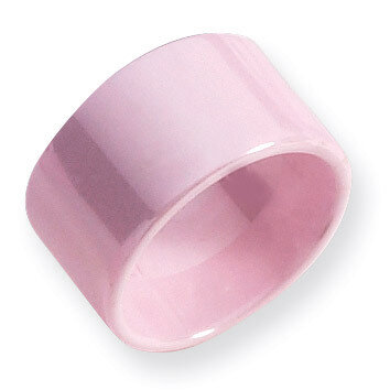Pink Flat 12mm Polished Band Ceramic CER22-5
