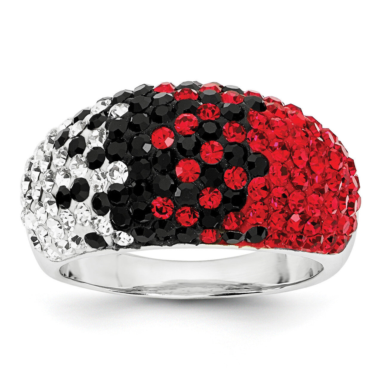 Swarovski Crystal University of Georgia Ring Sterling Silver CR0021-53-8