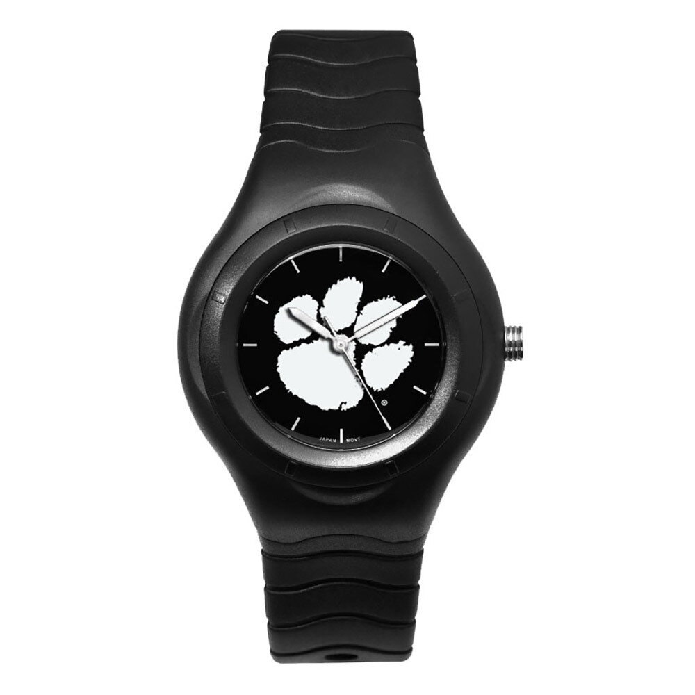 Clemson University Shadow Black Sport Watch White Logo CU112
