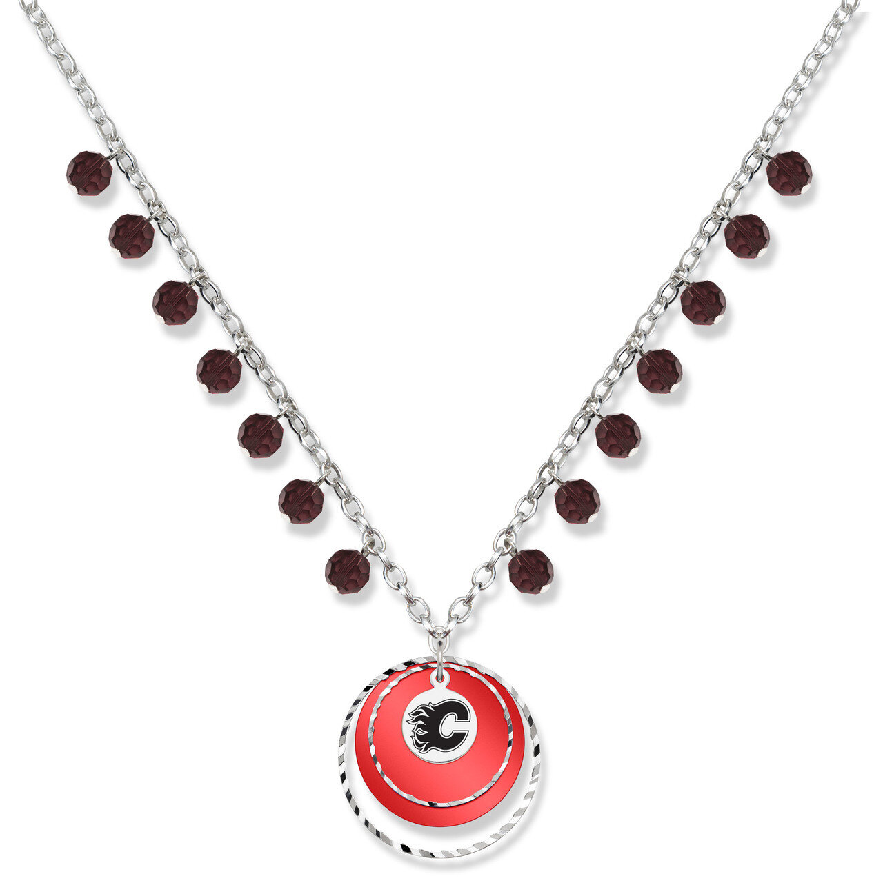 Calgary Flames Game Day Necklace FLA068N-CR