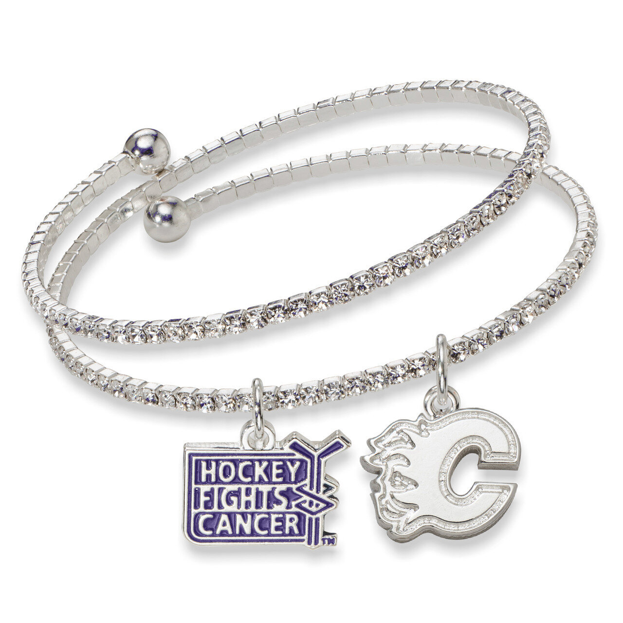 Calgary Flames Support Hfc Crystal Bracelet FLA075BR-HFC
