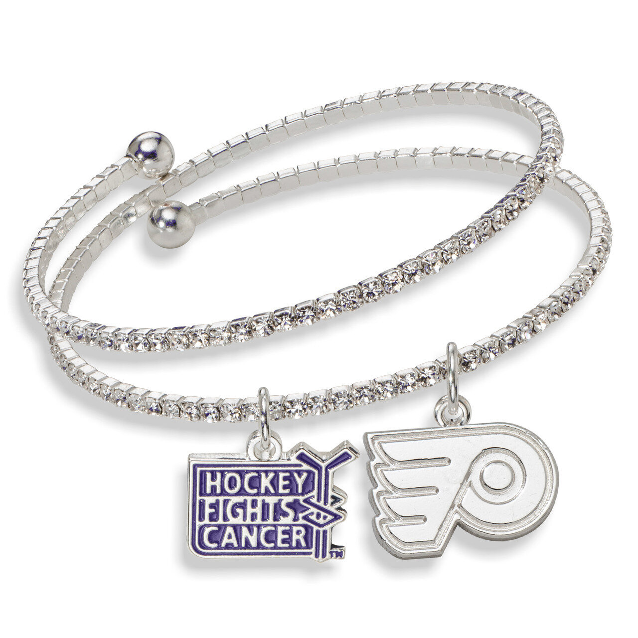 Philadelphia Flyers Support Hfc Crystal Bracelet FLY075BR-HFC