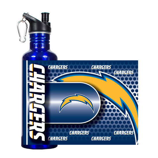 NFL Chargers Blue 360 Wrap Stainless 26Oz Water Bottle GC3692