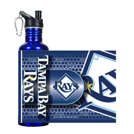 MLB Rays Blue 360 Wrap Stainless 26Oz Water Bottle GC3706