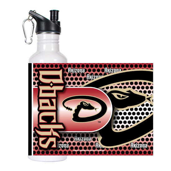 MLB Diamondbacks White 360 Wrap Stainless 26Oz Water Bottle GC3754