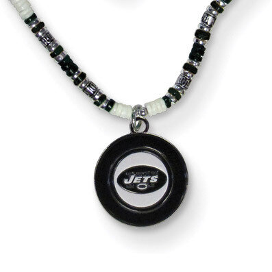 NFL Jets Shell &amp; Enamel Pendant Necklace GC4233