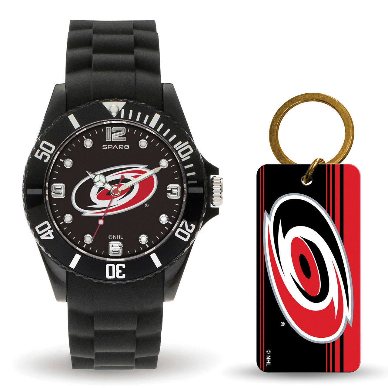 NHL Carolina Hurricanes Watch &amp; Key Ring Gift Set GC5004