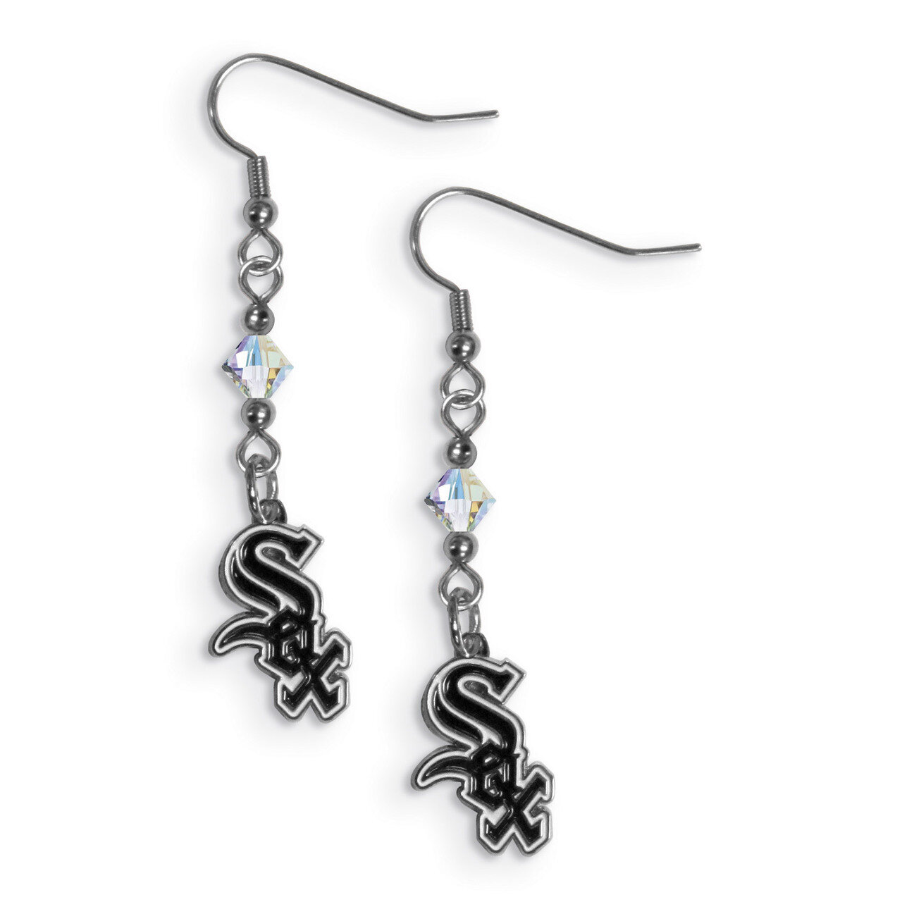 MLB Chicago White Sox Crystal Dangle Earrings Siskiyou Buckle GC5299