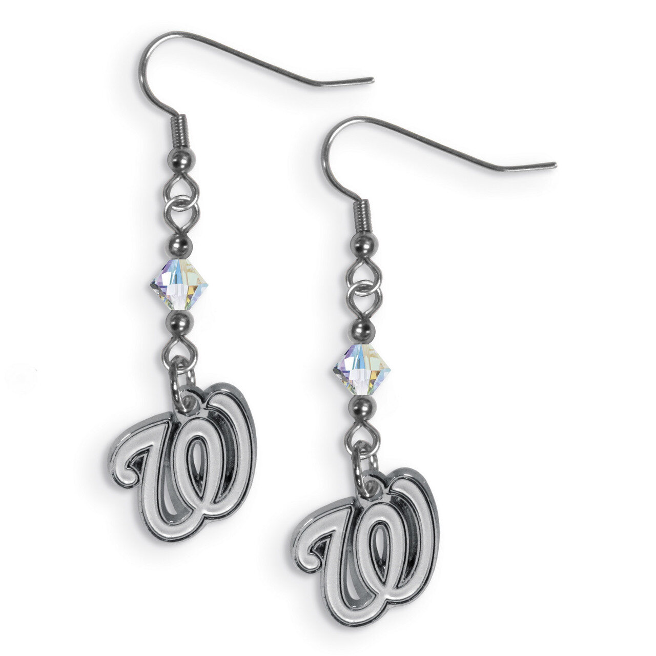MLB  Washington Nationals Crystal Dangle Earrings Siskiyou Buckle GC5323