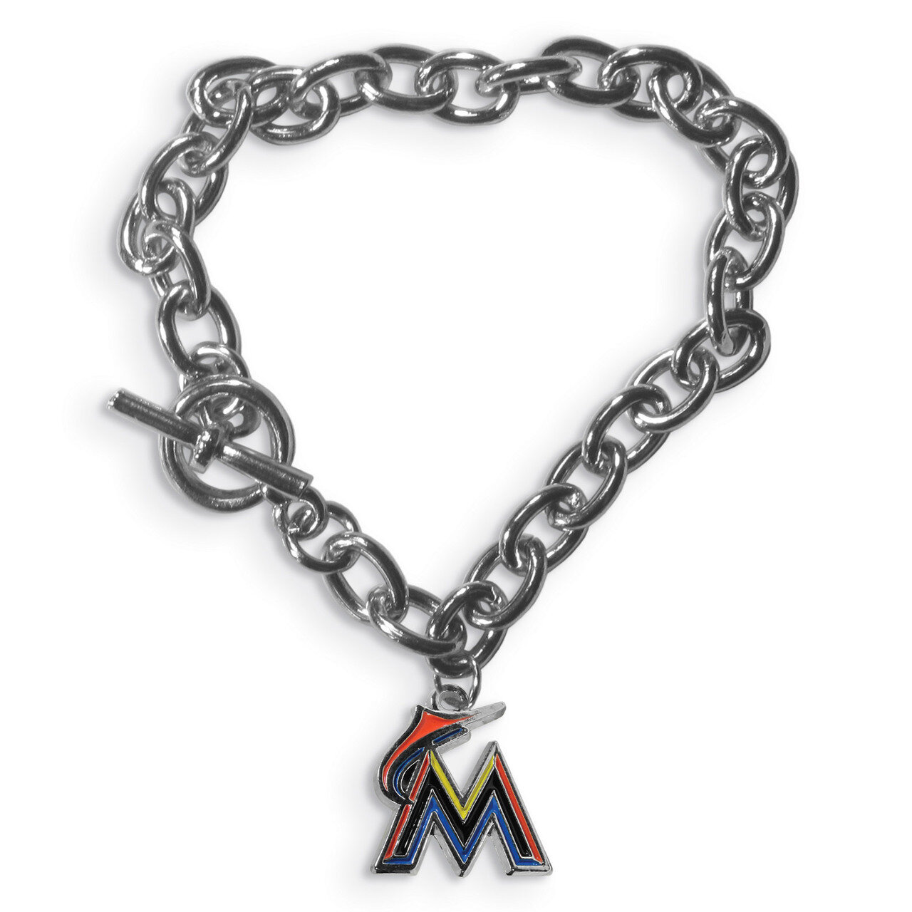 MLB  Miami Marlins Charm Chain Bracelet Siskiyou Buckle GC5368
