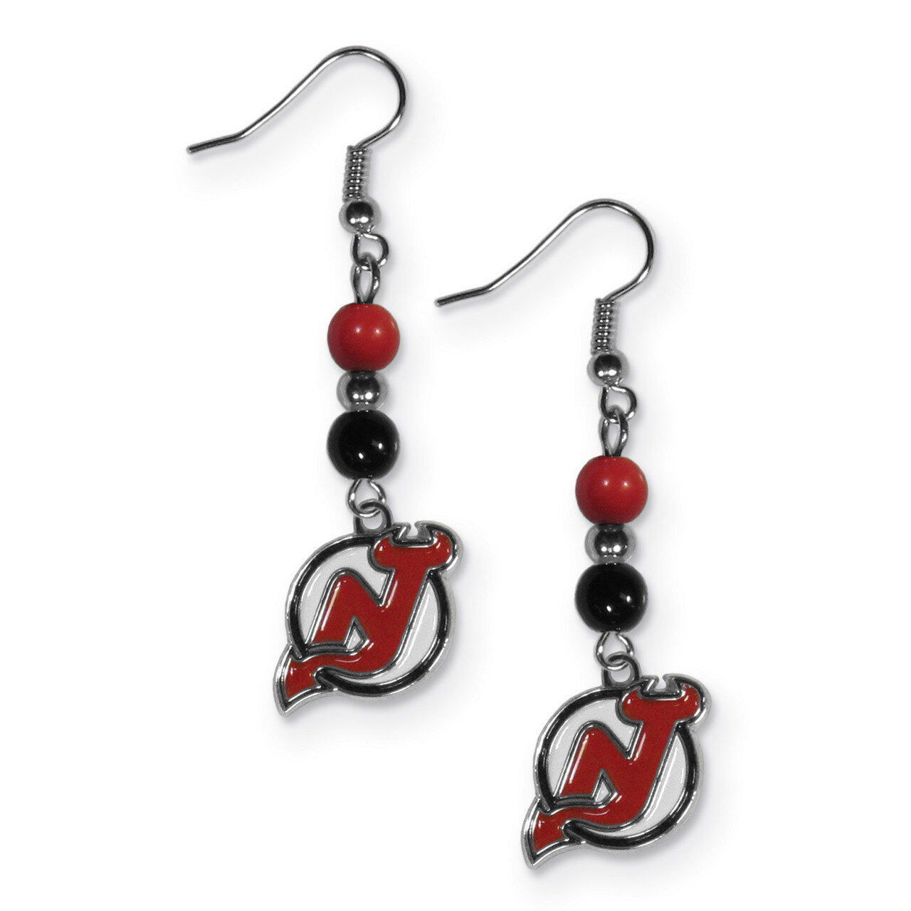 NHL New Jersey Devils Fan Bead Dangle Earrings GC5954