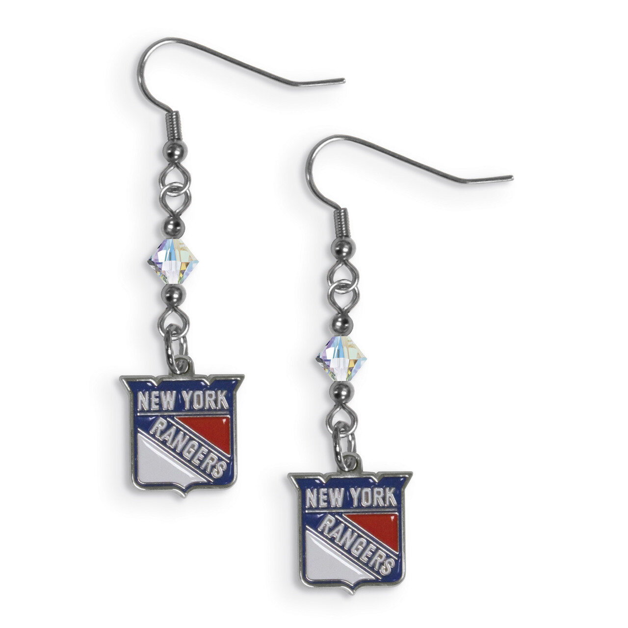 NHL New York Rangers Crystal Dangle Earrings GC5980