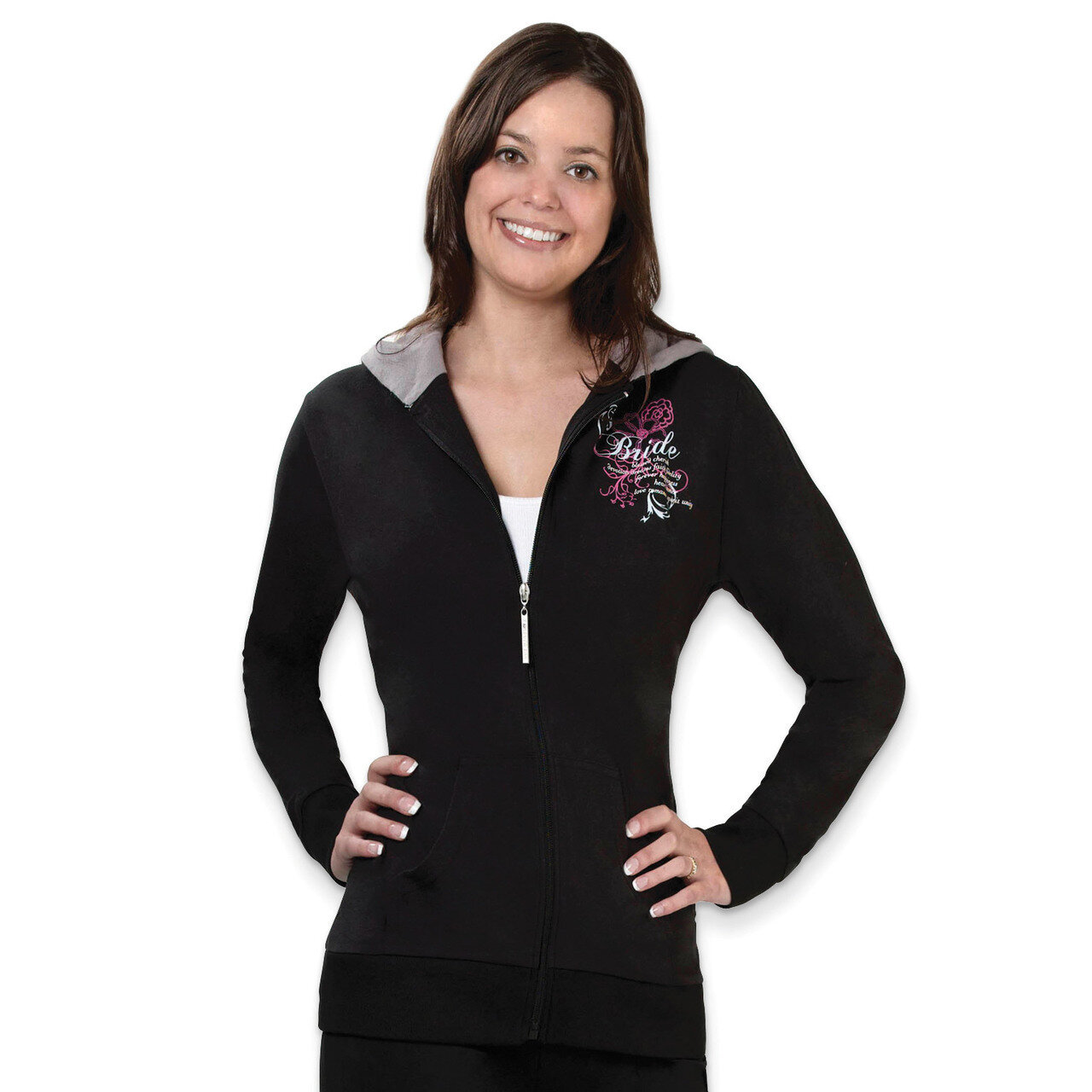 Lillian Rose Bride Black Size Small Hooded Jacket GM10249