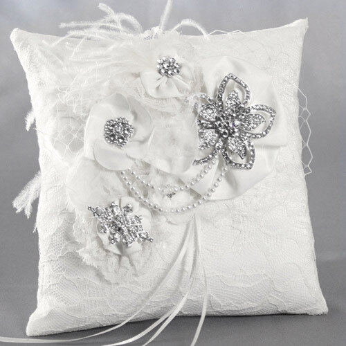 White Lace Ring Pillow Ivy Lane Genevieve GM10954