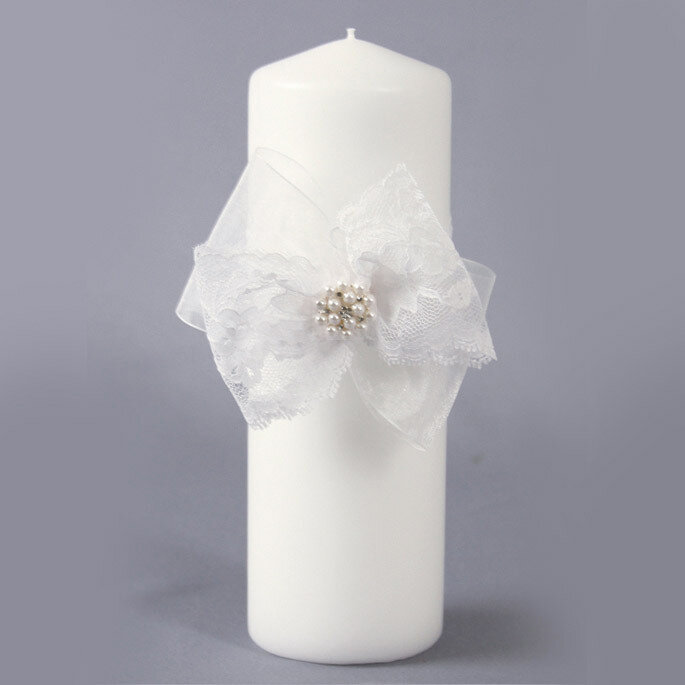 Jamie Lynn Delilah Collection White Pillar Candle GM10968