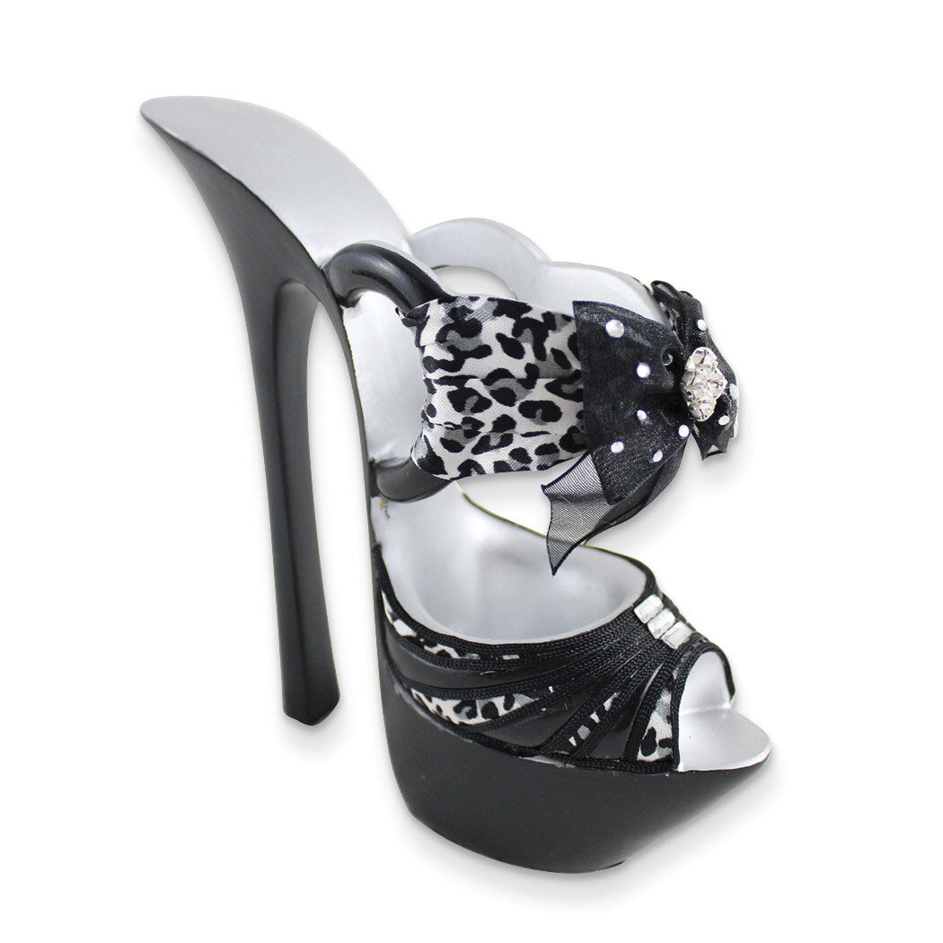 Silver Pin-Up Cheetah Platform Brush Holder GM11729
