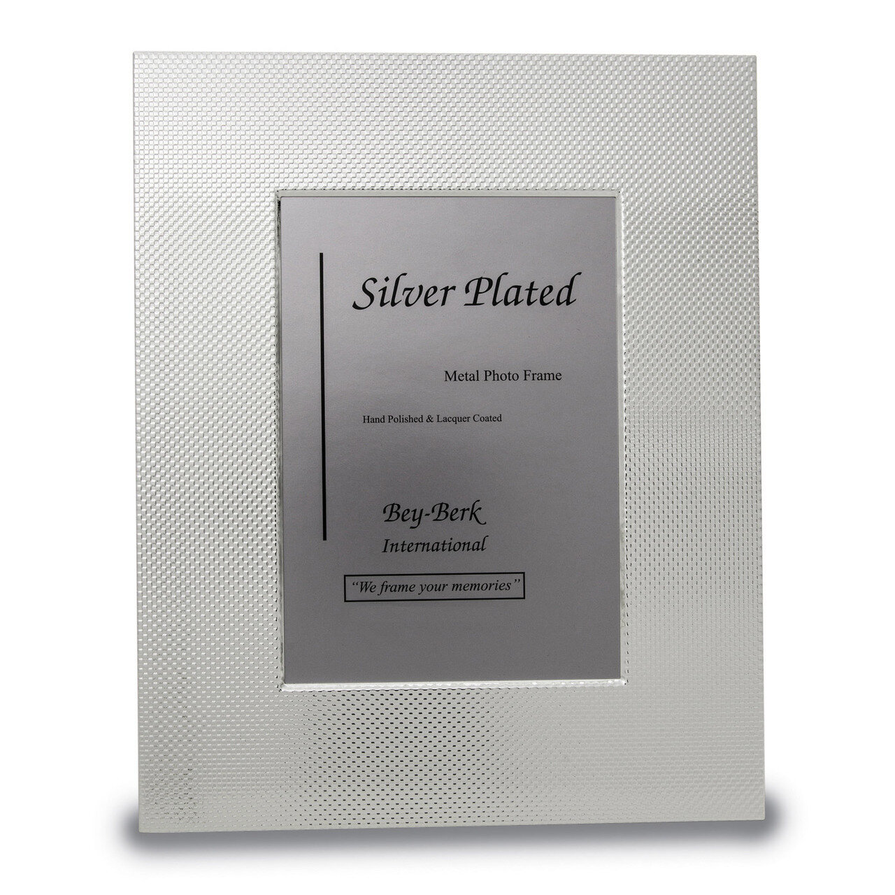 Checkered Design 8 x 10 Inch Photo Frame Silver-plated GM13400