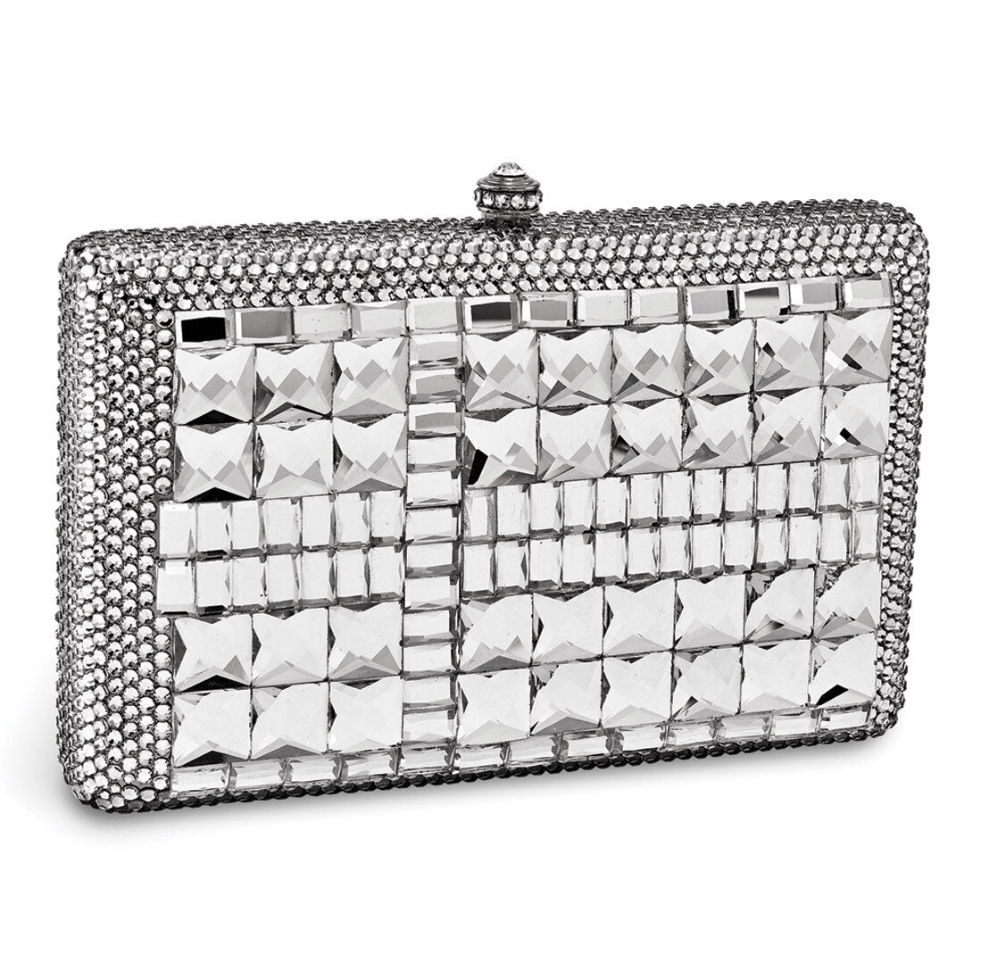 Black Crystal Evening Bag with Chain GM16960