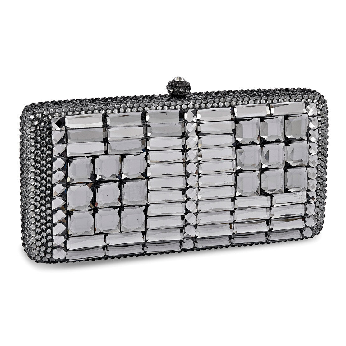 Black Crystal Evening Bag with Chain GM16962
