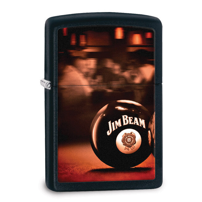 Zippo Jim Beam Cueball Black Matte Lighter GM17935