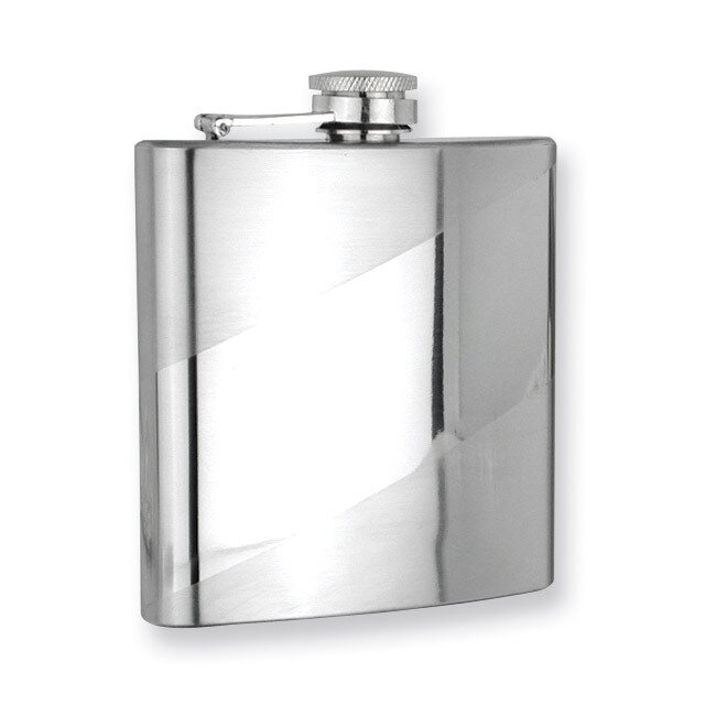 Polished and Brushed 6Oz Rectangle Flask Stainless Steel GP2725