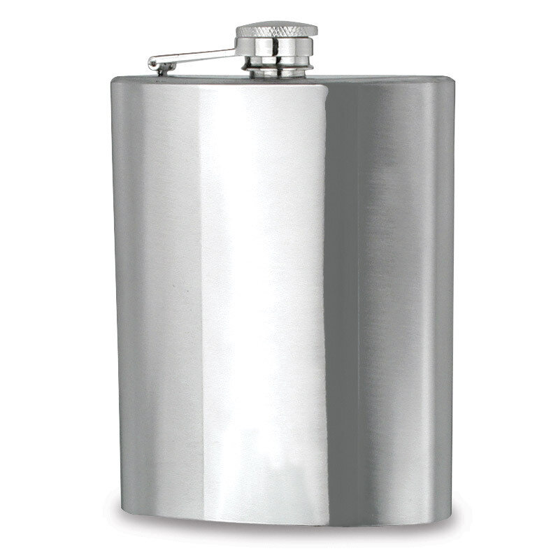 Polished and Brushed Rectangle 6Oz Hip Flask Stainless Steel GP2728