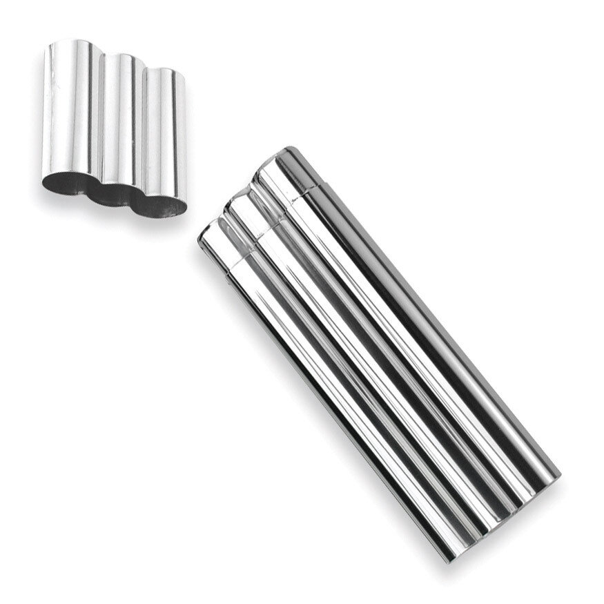 Polished Three Cigar Case Stainless Steel GP2766