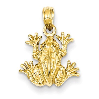 2-D Frog Pendant 14k Gold D4217, MPN: D4217, 637218000579