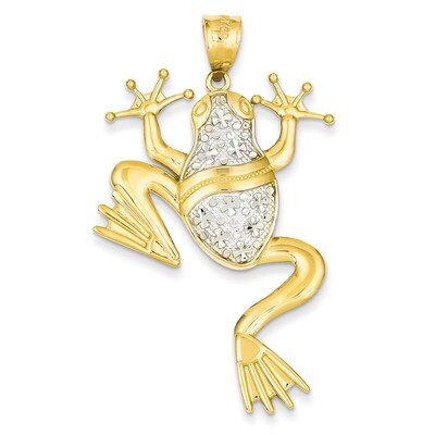 Diamond-cut Frog Pendant 14k Gold K3296, MPN: K3296, 886774099286