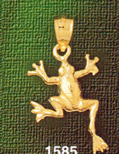 Dazzlers Jewelry Frog Pendant Necklace Charm Bracelet in Yellow, White or Rose Gold 1585, MPN: DZ-1…