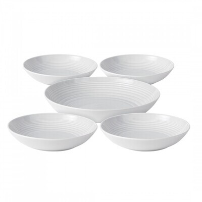 Royal Doulton Maze White 5 Piece Pasta Set, MPN: GRMZWH24388, 652383710054