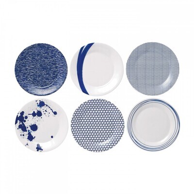 Royal Doulton Pacific Set Of 6 Accent Plates 9 Inch Mixed Patterns, MPN: 40009468, 701587222297