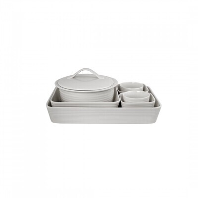 Royal Doulton Maze White 7-Piece Bakeware Set, MPN: GRWHOT23278, 652383672727