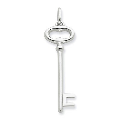 Key Pendant Sterling Silver QP1533, MPN: QP1533, 191101279775