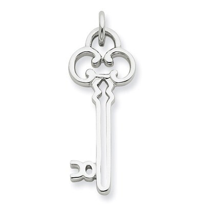 Key Pendant Sterling Silver QP1572, MPN: QP1572, 191101279874