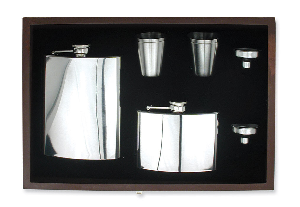 Polished Two Flasks Gift Set Stainless Steel GP2795